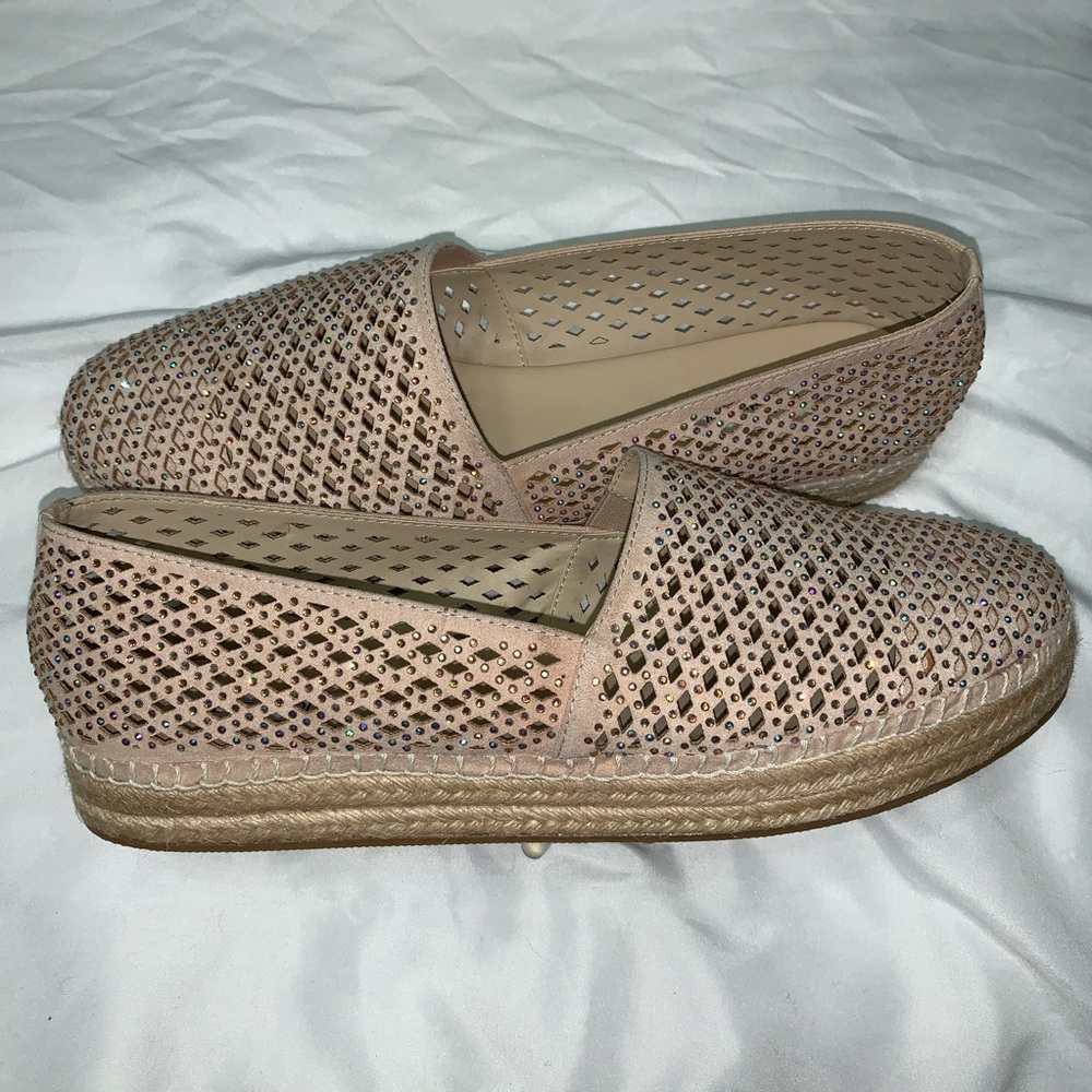 Jeweled blush espadrilles